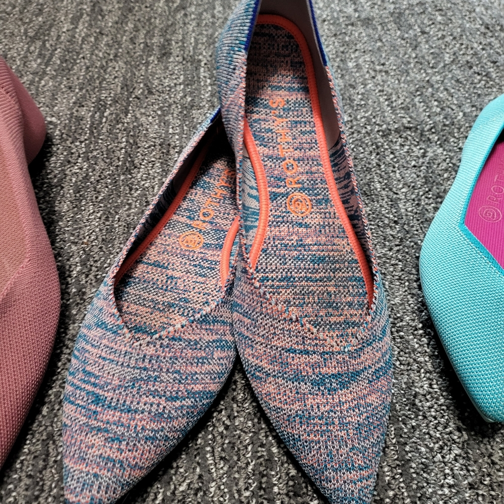 11.5 Rothy's Turquoise Melange Points